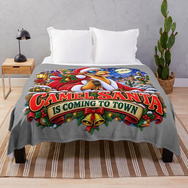Item preview, Cool Camel Christmas Shirt – Camel Santa Is Coming To Town – Funny Camel T-Shirt Gift for Camel Lovers designed and sold by Camel & Quirk.