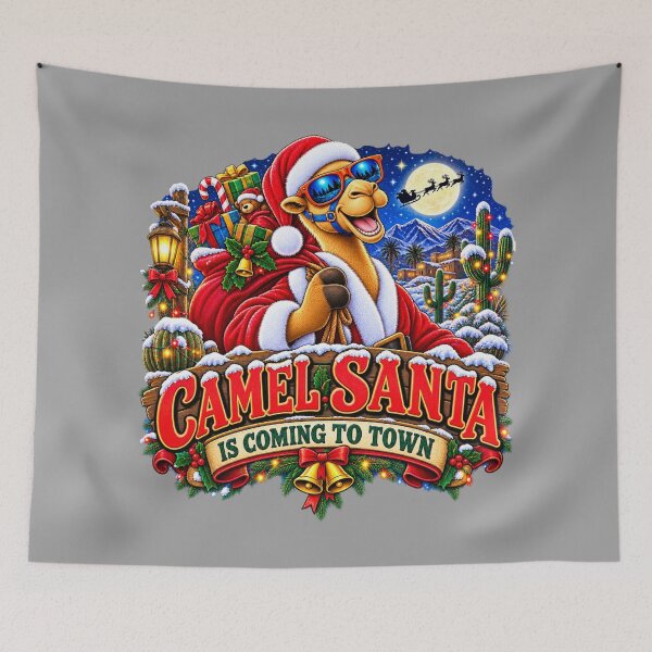 Item preview, Cool Camel Christmas Shirt – Camel Santa Is Coming To Town – Funny Camel T-Shirt Gift for Camel Lovers designed and sold by Camel & Quirk.
