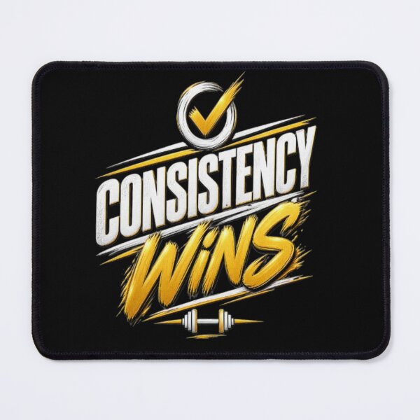 Item preview, Consistency Wins – Motivational Success Quote Gold Typography designed and sold by v6ziix.