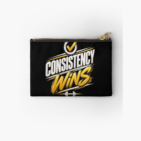 Item preview, Consistency Wins – Motivational Success Quote Gold Typography designed and sold by v6ziix.