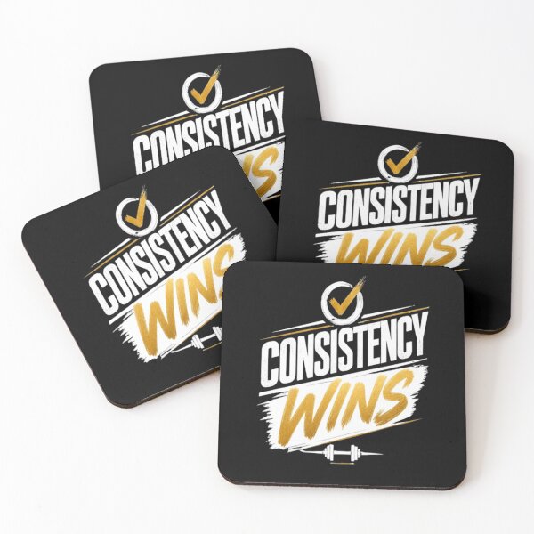 Item preview, Consistency Wins  Motivational Success Quote Gold Typography designed and sold by v6ziix.