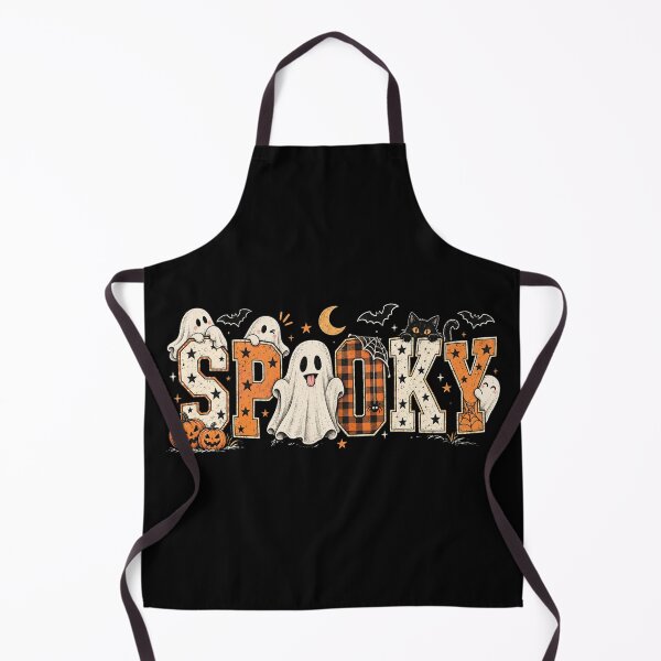 Item preview, Retro Spooky Ghost, Preppy Halloween Pumpkin Varsity Style, Distressed Spooky Season designed and sold by Quiajia.
