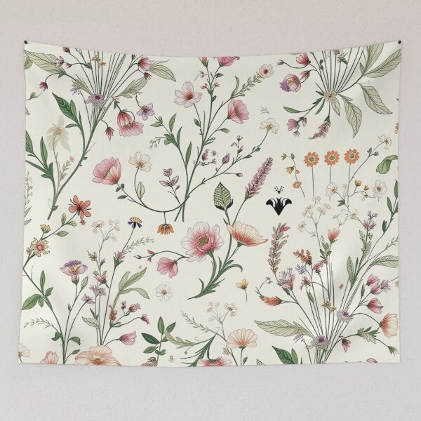 Item preview, Vintage Botanical Wildflower Herb Garden Print designed and sold by IntelliMindDesigns.