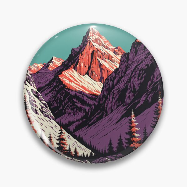 Item preview, Copy of Retro Mountain Landscape with Trees – Vintage Nature Adventure Design designed and sold by madeinnature.