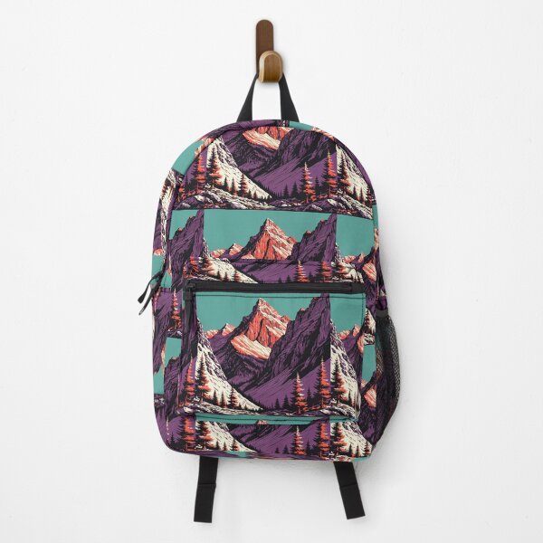Item preview, Copy of Retro Mountain Landscape with Trees – Vintage Nature Adventure Design designed and sold by madeinnature.