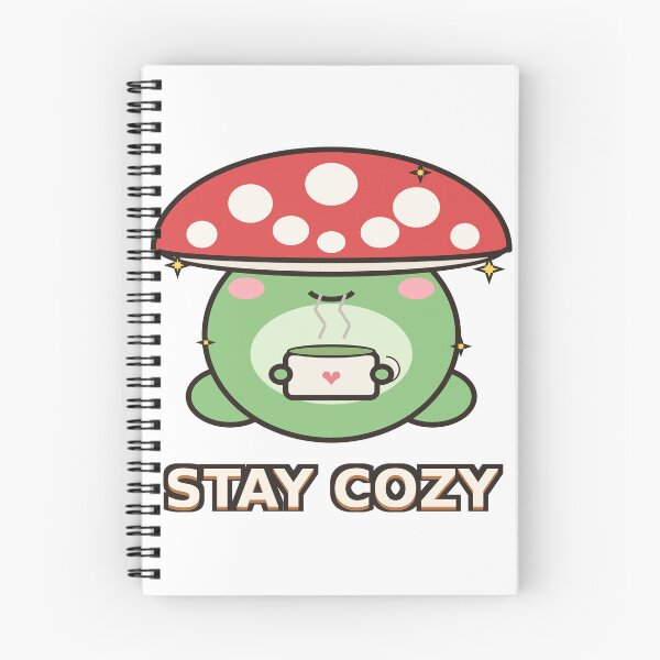 Item preview, Stay Cozy Cottagecore Frog with Mushroom Hat Cute Aesthetic Sticker designed and sold by Doka  Images.