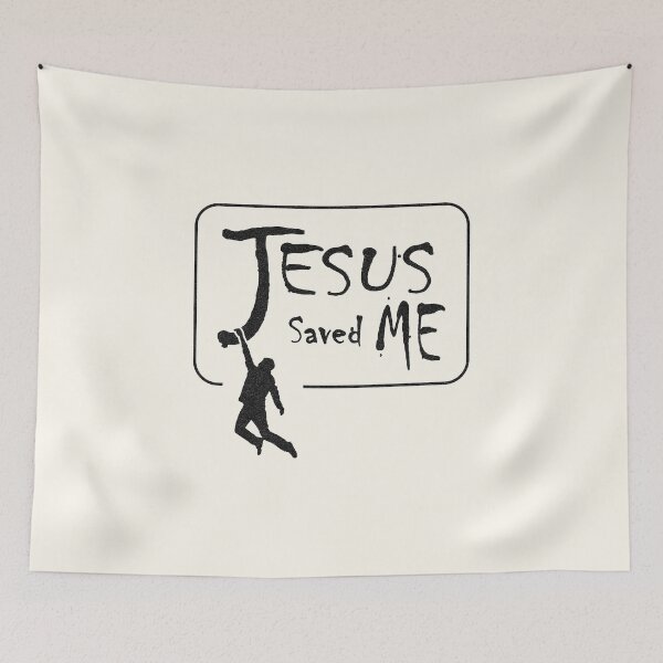 Item preview, Jesus Saved Me - Minimal Christian Typography & Faith Art | Black designed and sold by ZechJohnRB.