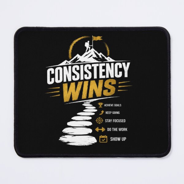 Item preview, Consistency Wins  Motivational Success Quote Gold Typography designed and sold by v6ziix.