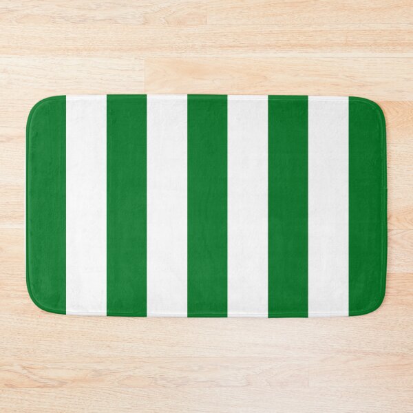 Item preview, Green and White Cabana Stripes – Bold Coastal Pattern designed and sold by RishabhArts1.