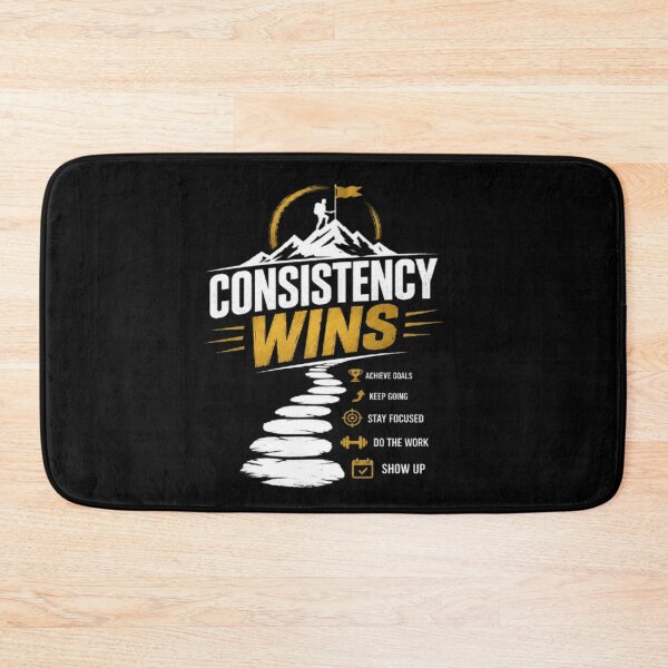 Item preview, Consistency Wins  Motivational Success Quote Gold Typography designed and sold by v6ziix.