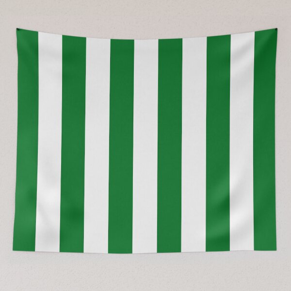 Item preview, Green and White Cabana Stripes – Bold Coastal Pattern designed and sold by RishabhArts1.