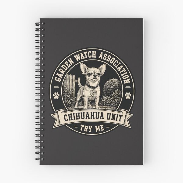 Item preview, Garden Watch Association - Chihuahua Unit - Try Me/Funny Chihuahua Dog Badge Logo  designed and sold by Halejo68.