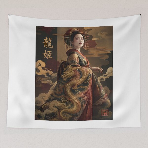 Item preview, Japanese Dragon Geisha | Dragon Princess Japanese Art designed and sold by kaxymax.