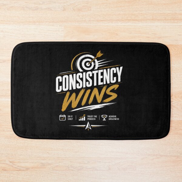 Item preview, Consistency Wins – Motivational Success Quote Gold Typography designed and sold by v6ziix.