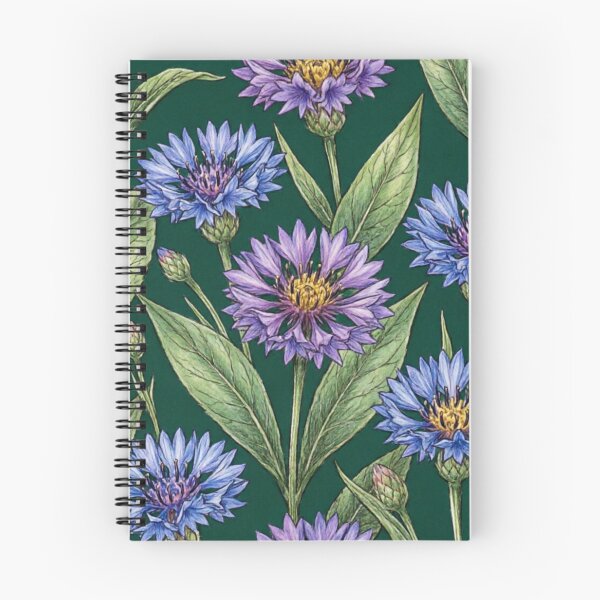 Item preview,  Lush Cornflower Forest Green Botanical Print designed and sold by IntelliMindDesigns.
