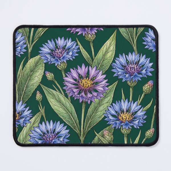 Item preview,  Lush Cornflower Forest Green Botanical Print designed and sold by IntelliMindDesigns.