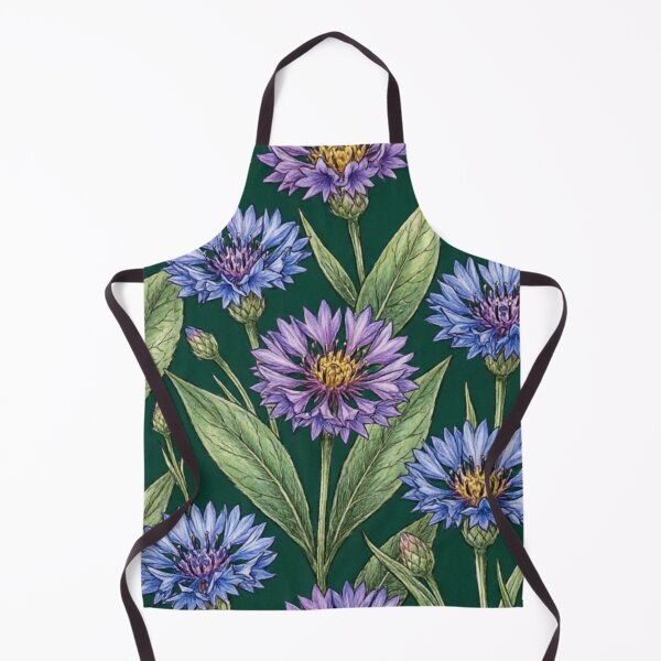 Item preview,  Lush Cornflower Forest Green Botanical Print designed and sold by IntelliMindDesigns.