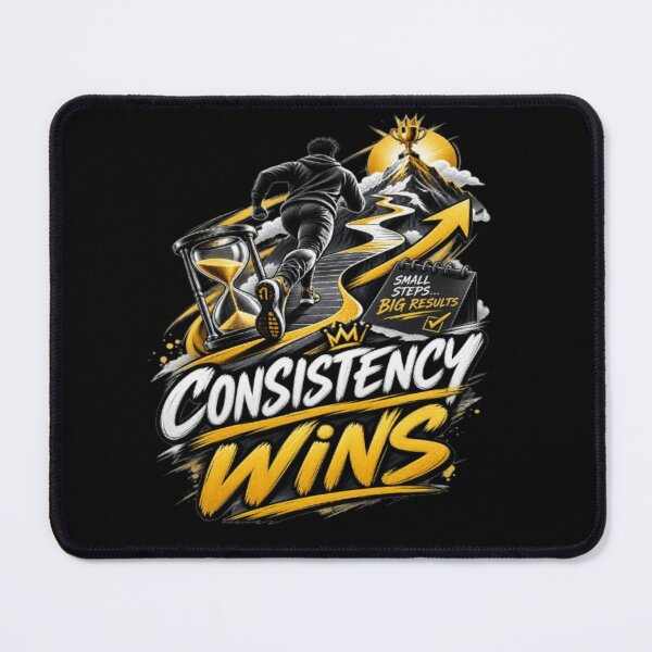 Item preview, Consistency Wins . Motivational Success Quote Gold Typography designed and sold by v6ziix.