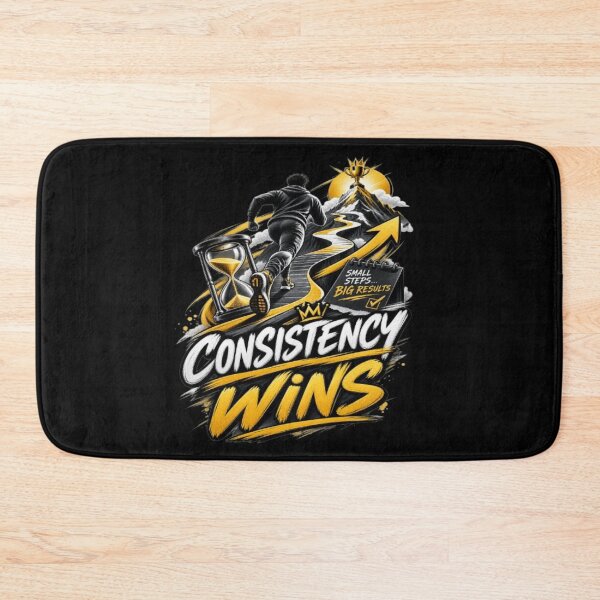 Item preview, Consistency Wins . Motivational Success Quote Gold Typography designed and sold by v6ziix.
