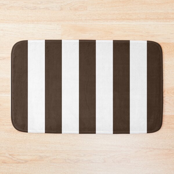 Item preview, Brown and White Cabana Stripes – Bold Coastal Pattern designed and sold by RishabhArts1.