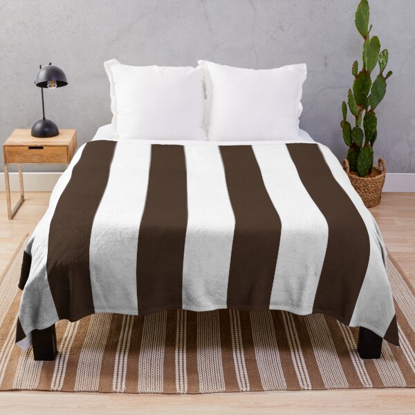 Item preview, Brown and White Cabana Stripes – Bold Coastal Pattern designed and sold by RishabhArts1.