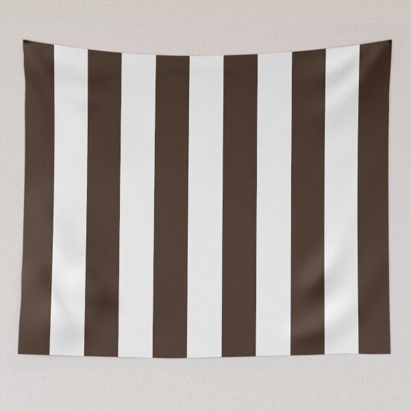 Item preview, Brown and White Cabana Stripes – Bold Coastal Pattern designed and sold by RishabhArts1.