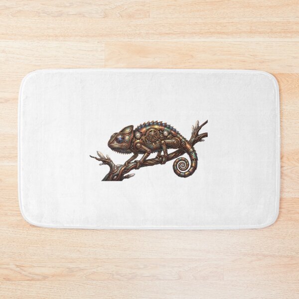 Item preview, Steampunk Mechanical Clockwork Chameleon Illustration designed and sold by Adityavanjre.