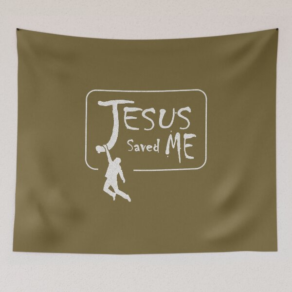 Item preview, Jesus Saved Me - Minimal Christian Typography & Faith Art | White designed and sold by ZechJohnRB.