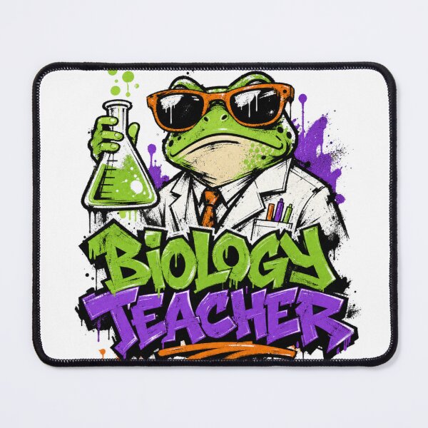 Item preview, Biology Teacher Frog Sunglasses Neon Graffiti T-Shirt | Hardworking Teacher Gift | Labor Day Appreciation designed and sold by illeN-Art-World.