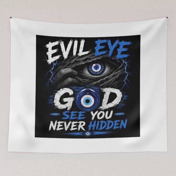Item preview, Evil Eye God Sees You Never Hidden Streetwear T-Shirt designed and sold by everyone cloth house.