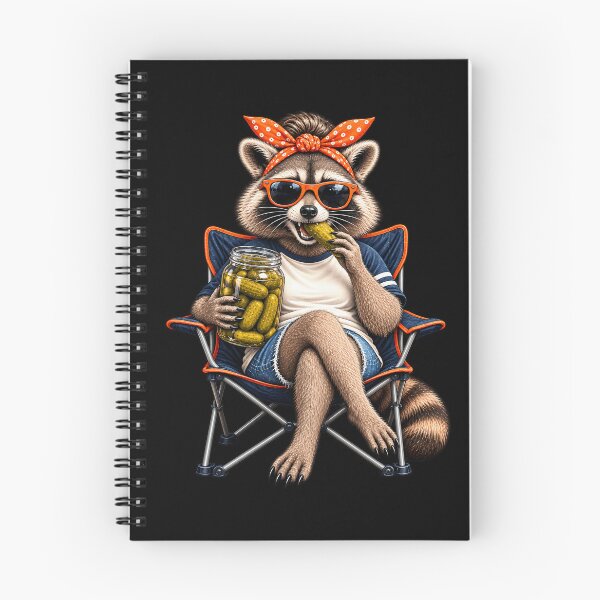 Item preview, Funny Raccoon Eating Pickles – Cute Camping Snack Humor Design designed and sold by PosiMCreations.