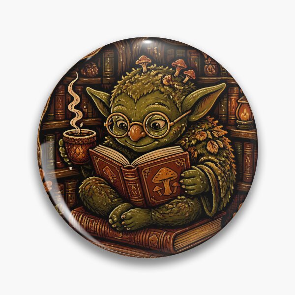 Artikelvorschau, Illustration eines gemütlichen Herbst-Goblin-Leseclubs entworfen und verkauft von Fun2Fentastic.