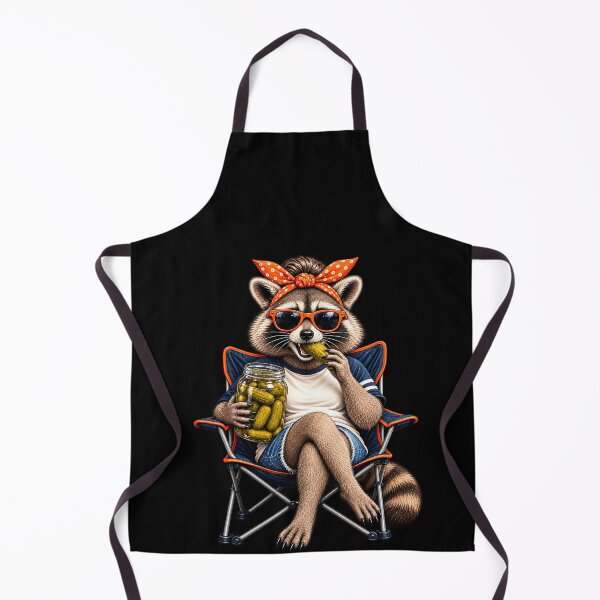 Item preview, Funny Raccoon Eating Pickles – Cute Camping Snack Humor Design designed and sold by PosiMCreations.