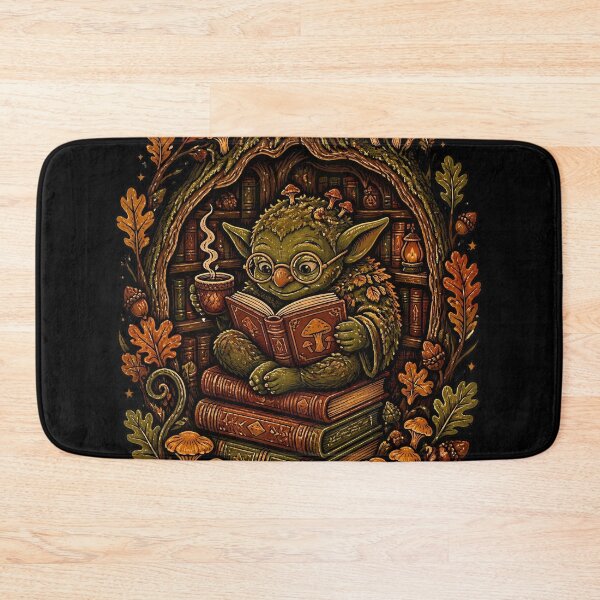 Item preview, Cozy Autumn Goblin Reading Club Illustration designed and sold by Fun2Fentastic.