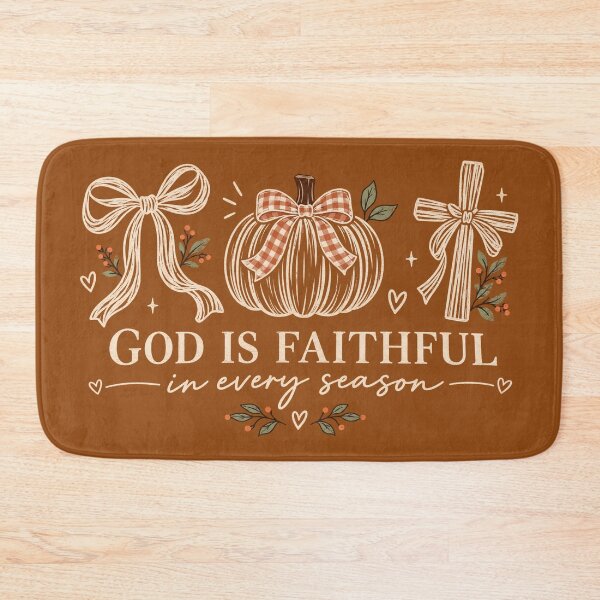 Item preview, God Is Faithful in Every Season, Retro Christian, Fall Thanksgiving Pumpkin Bible Doodle designed and sold by Quiajia.