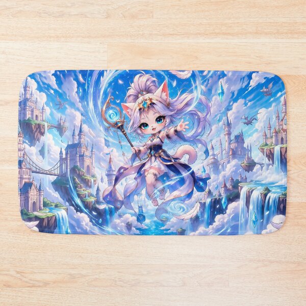 Item preview, Celestial Wind Guardian Cat designed and sold by Lunatik Cat.