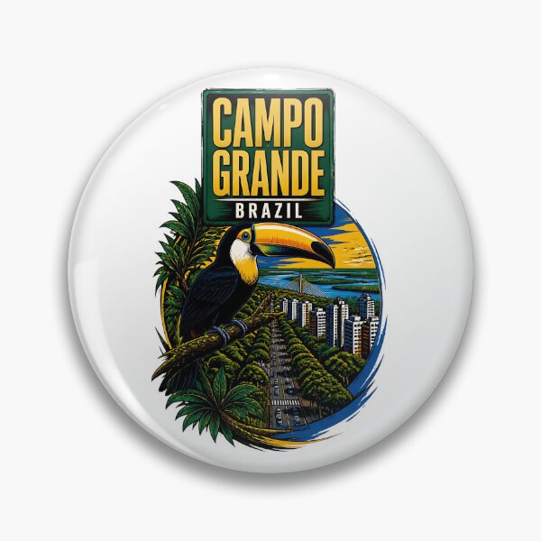 Item preview, Campo Grande Brazil Vintage Travel Tourism designed and sold by TravelersGems.