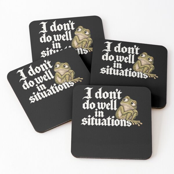Item preview, I Don’t Do Well In Situations Worried Frog Humor designed and sold by elderberry.