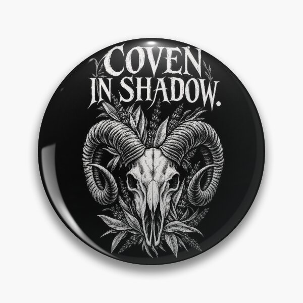 Item preview, Coven in Shadow – Occult Ram Skull in Gothic Linocut designed and sold by Anyshca.