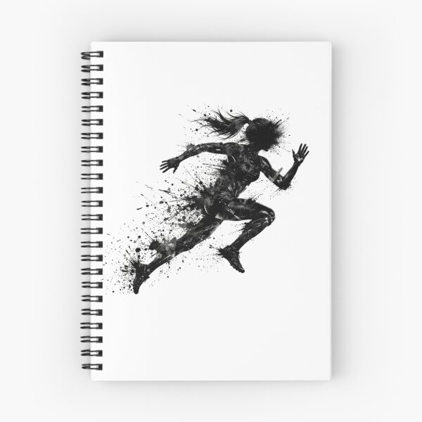 Item preview,  Speed & Motion – Black Ink Run Runner Running Women Female Fitness designed and sold by SOUFIANE1991.
