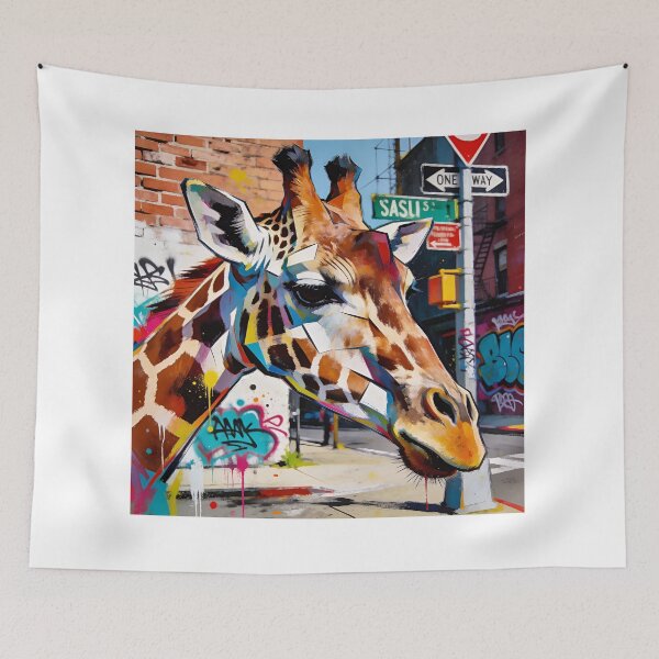 Item preview, Giraffe Portrait – Modern Abstract Wildlife Art designed and sold by ARbyCharlie.