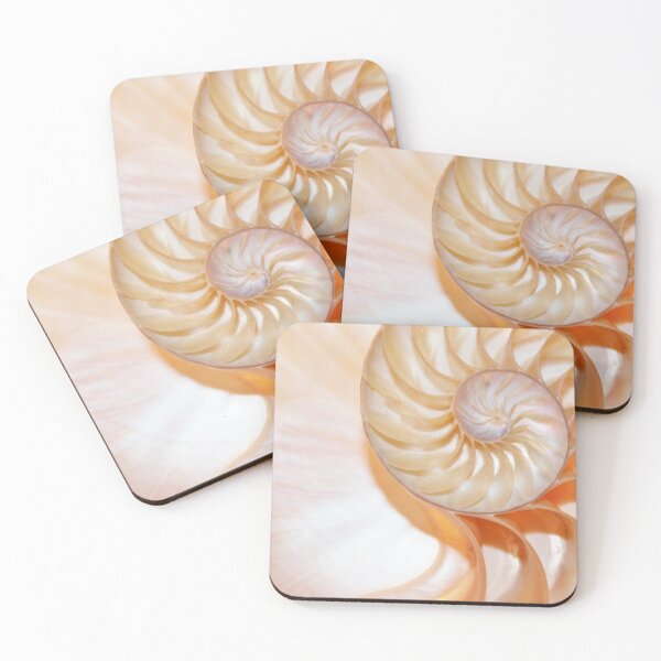 Item preview, shell Nautilus shell fibonacci golden ratio background designed and sold by cheekylorns.