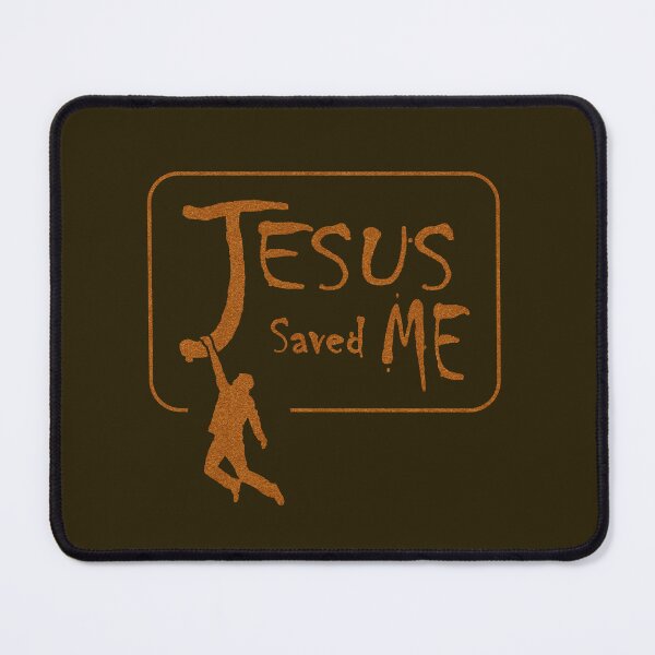Item preview, Jesus Saved Me - Minimal Christian Typography & Faith Art | golden orange designed and sold by ZechJohnRB.