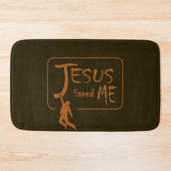 Item preview, Jesus Saved Me - Minimal Christian Typography & Faith Art | golden orange designed and sold by ZechJohnRB.