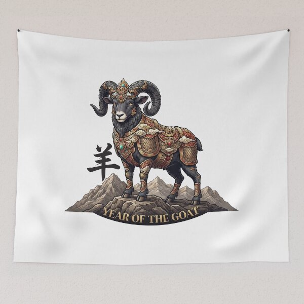 Item preview, Ornate Year of the Goat 2027 Zodiac designed and sold by taogiauco.