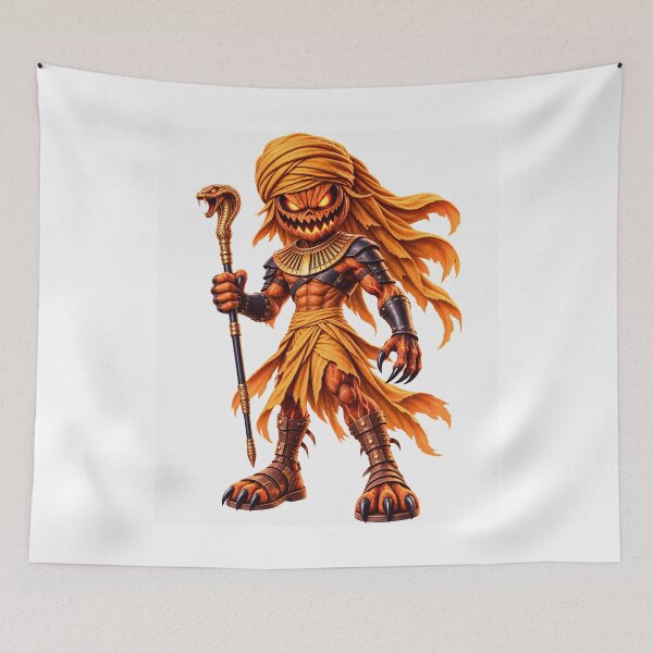 Item preview, Halloween Mummy Warrior Pumpkin Monster designed and sold by ArtSpark Studio.
