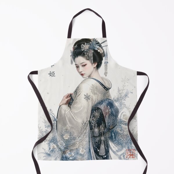 Aperçu de l'œuvre Geisha Fleur de Neige | Art japonais de la Geisha d'Hiver créée et vendue par kaxymax.