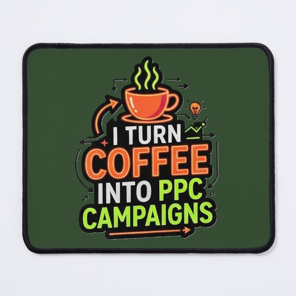 Item preview, I Turn Coffee into PPC Campaigns designed and sold by TribeGlyph.