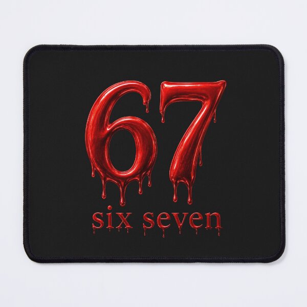 Item preview, Six Seven Blood Drep Horror Typography 67 designed and sold by mimikaka.