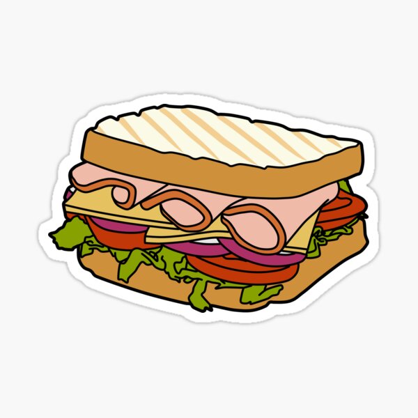 Sub Sandwich Restaurant Cafe  #24503 2 x Heart Stickers 7.5 cm 